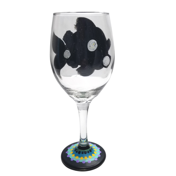 wine glasses with fish Sparkling Fish Hand Painted Wine Glasses Set of 4 Glassware – Nettie Price  Sparkling Art