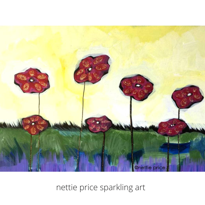 Field of Poppies Sparkling Art Print