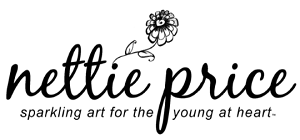 Nettie Price Sparkling Art is whimsical, vibrant and fun sparkling art for the young at heart.  Nettie's artwork is perfect for any space that needs a smile!