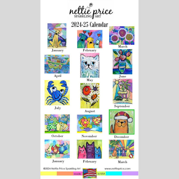 2024 Desktop Art Calendar   15 months REFILL