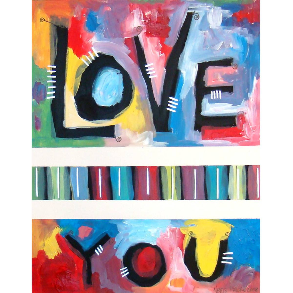 Love You Sparkling Art Print