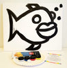 Sparkling Art Painting Party in a Box Fish 16x20 Canvas