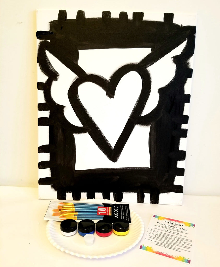 Sparkling Art Painting Party in a Box Heart of Hope 16x20 Canvas