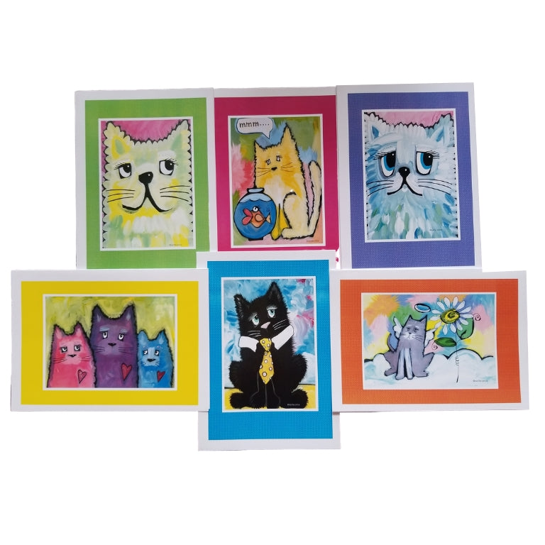 Kitty Cat Collection FrameIt! ArtCard Set of 6 with Envelopes A7