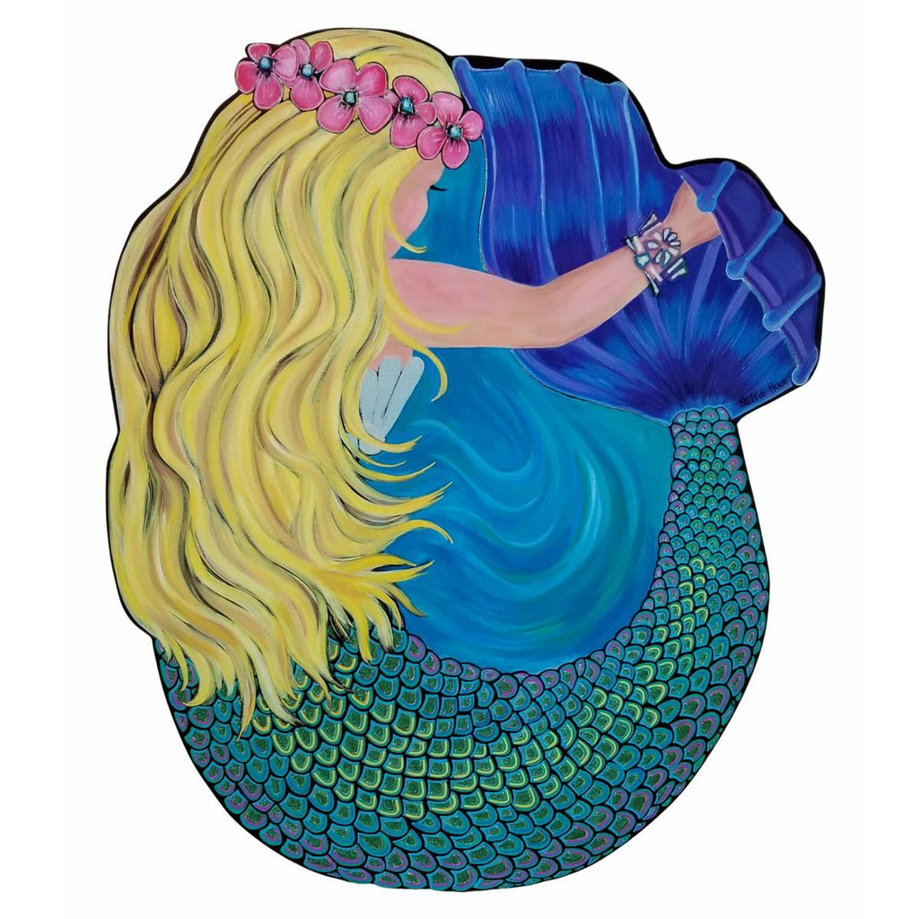 Blonde Mermaid Sparkling Art Print