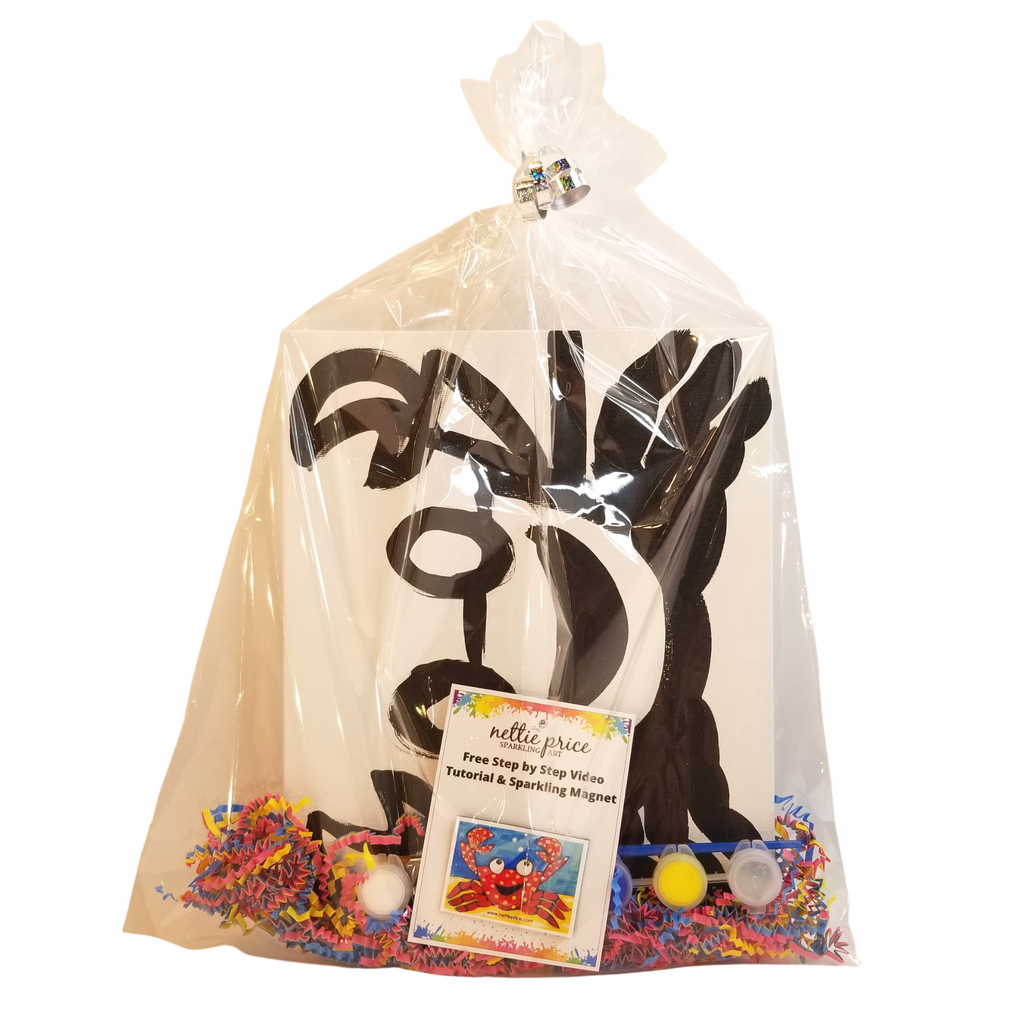 Crab Sparkling Art Painting Party in a Bag with Video Tutorial