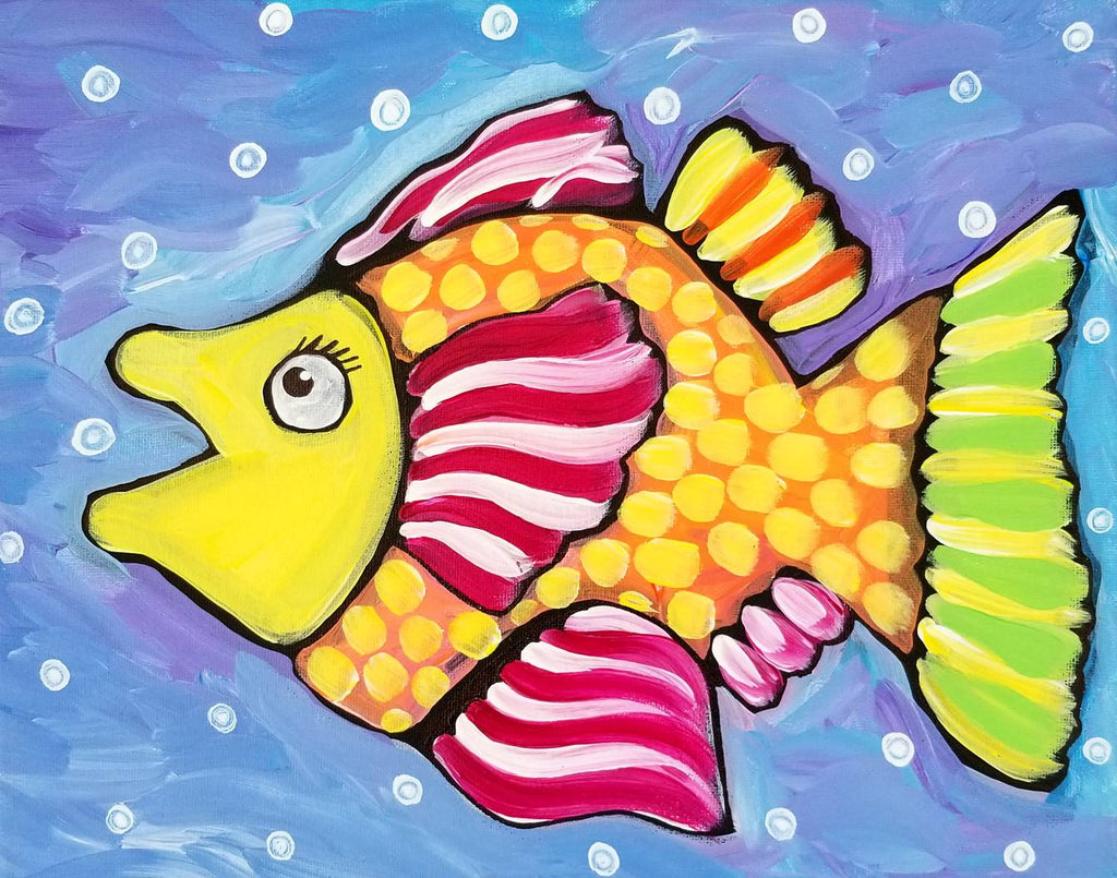Palm Coast Fish 1 Original Acrylic Painting by Nettie Price