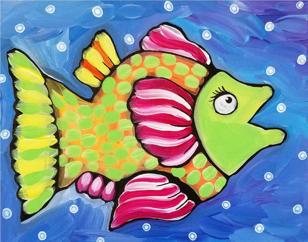 Palm Coast Fish 3 Original Acrylic Painting by Nettie Price