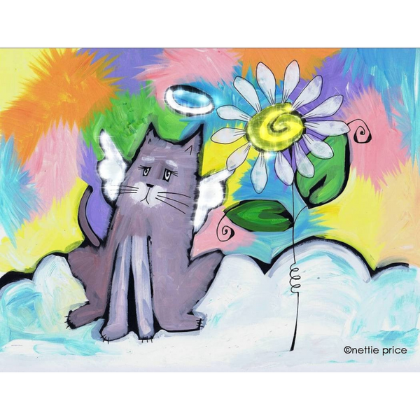 Angel Kitty Sparkling Art Print