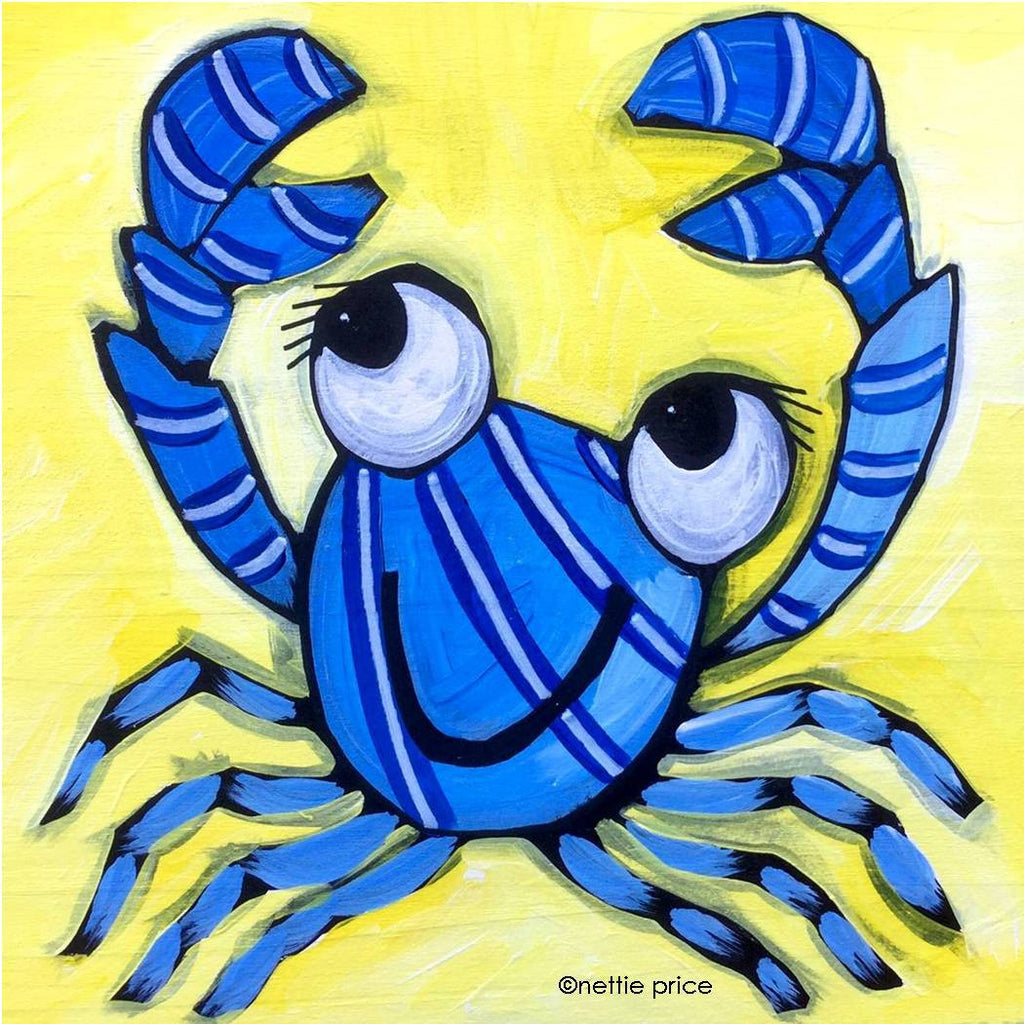 Blue Crab Sparkling Art Print