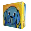 Blue Dog Original Acrylic Painting 4x4x2 Canvas