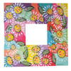 Colorful Daisies Flowers Original Acrylic Painting on Wood Frame