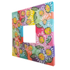 Colorful Daisies Flowers Original Acrylic Painting on Wood Frame