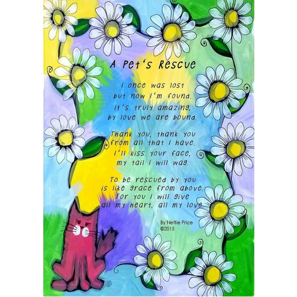 A Pet's Rescue Sparkling Art Print Cat Version