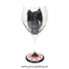 Sparkling Cat & Tail Hand Painted Wineglass