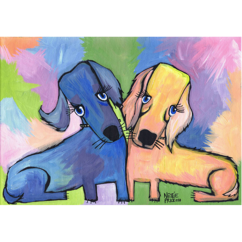 Double D's Doxie Dauschund Sparkling Art Print