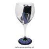 Sparkling Dog & Tail Hand Painted Wineglass