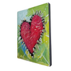 Hammered Heart with Mirror Original Acrylic Painting on Wood