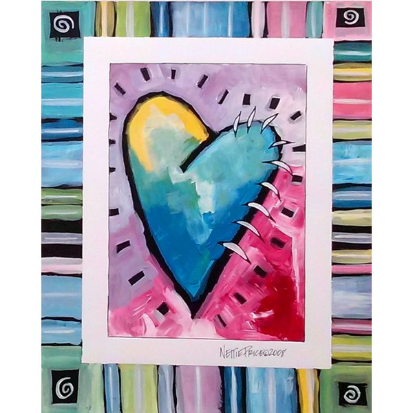 Jagged Heart Sparkling Art Print