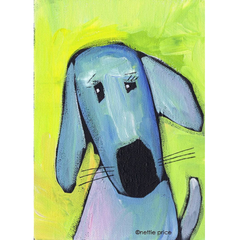Kevin Blue Dog Sparkling Art Print
