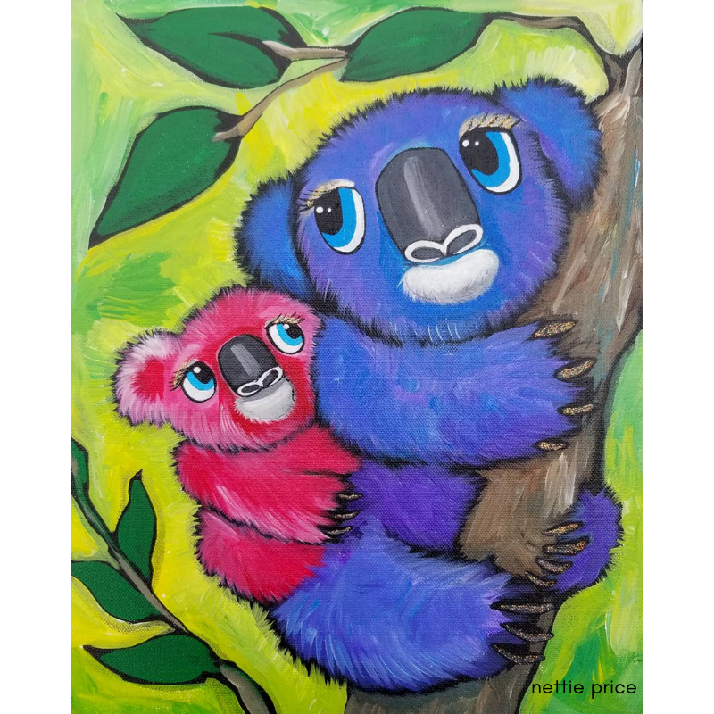 Momma Koala  Sparkling Art Print