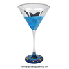 Sparkling Mertini Hand Painted Martini Glass