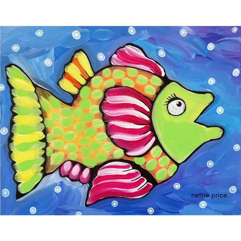 Palm Coast Fish 3 Sparkling Art Print