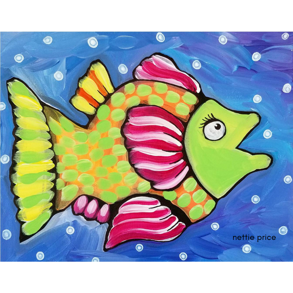 Palm Coast Fish 3 Sparkling Art Print