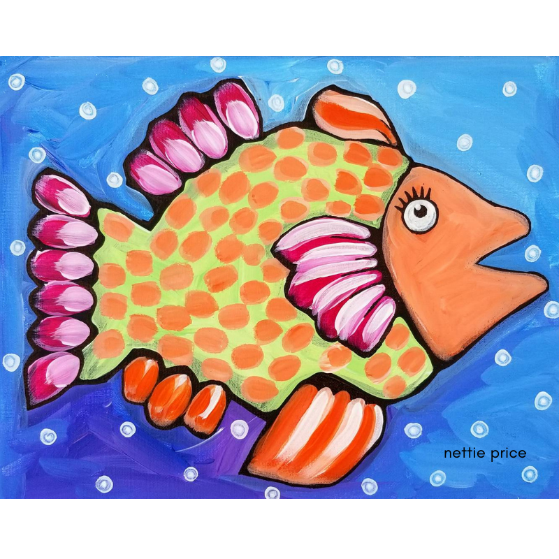 Palm Coast Fish 4 Sparkling Art Print