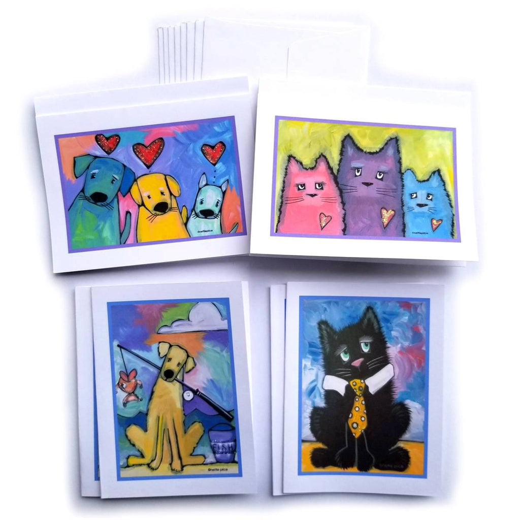 Pet Notes & Envelopes Cats & Dogs