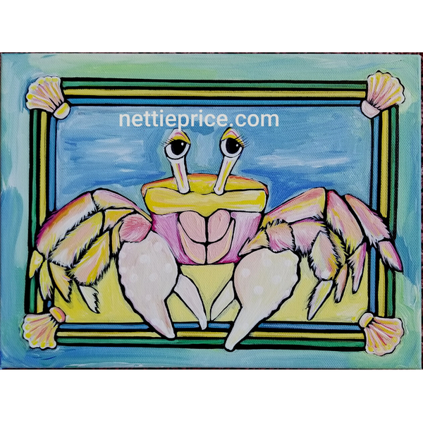 Sand Crabby Ghost Crab Sparkling Art Print