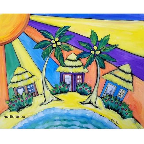 Sanibel Shacks Sparkling Art Print