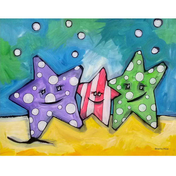 Party Like a Starfish Sparkling Art Print