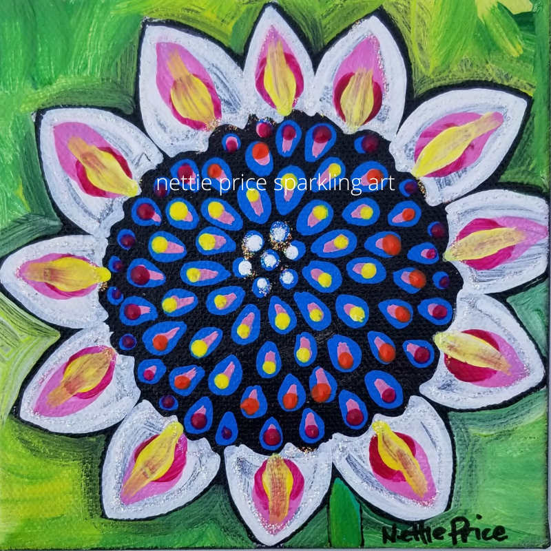 Little Sunflower Sparkling Art Print