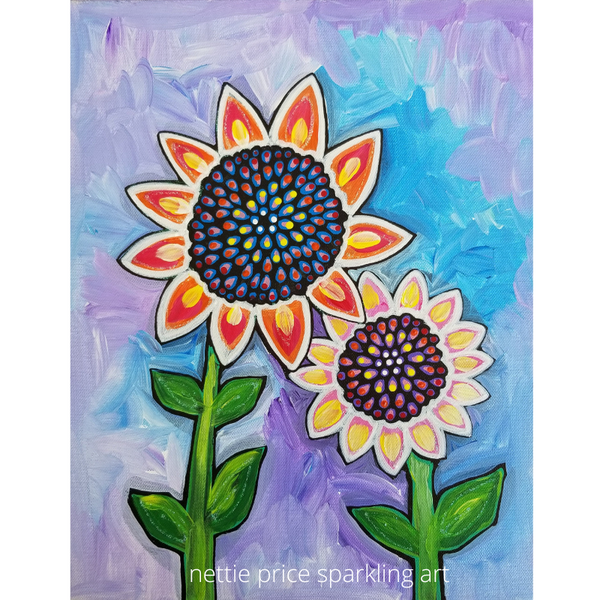 Sunflowers  Flowers Sparkling Art Print
